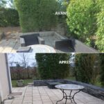 Muret de terrasse en ardoise